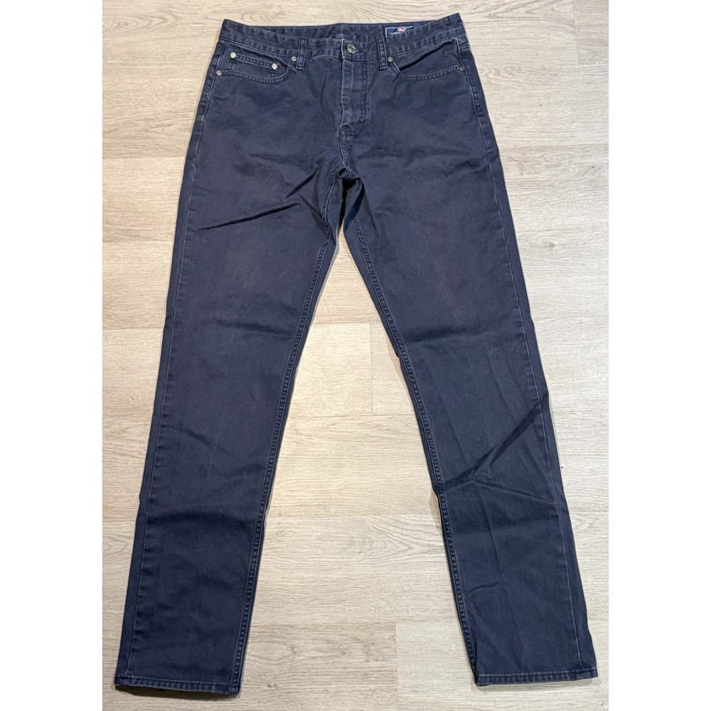 Vineyard Vine Straight Leg Jeans Men's Size 32x34 Navy Blue Stretch Cotton